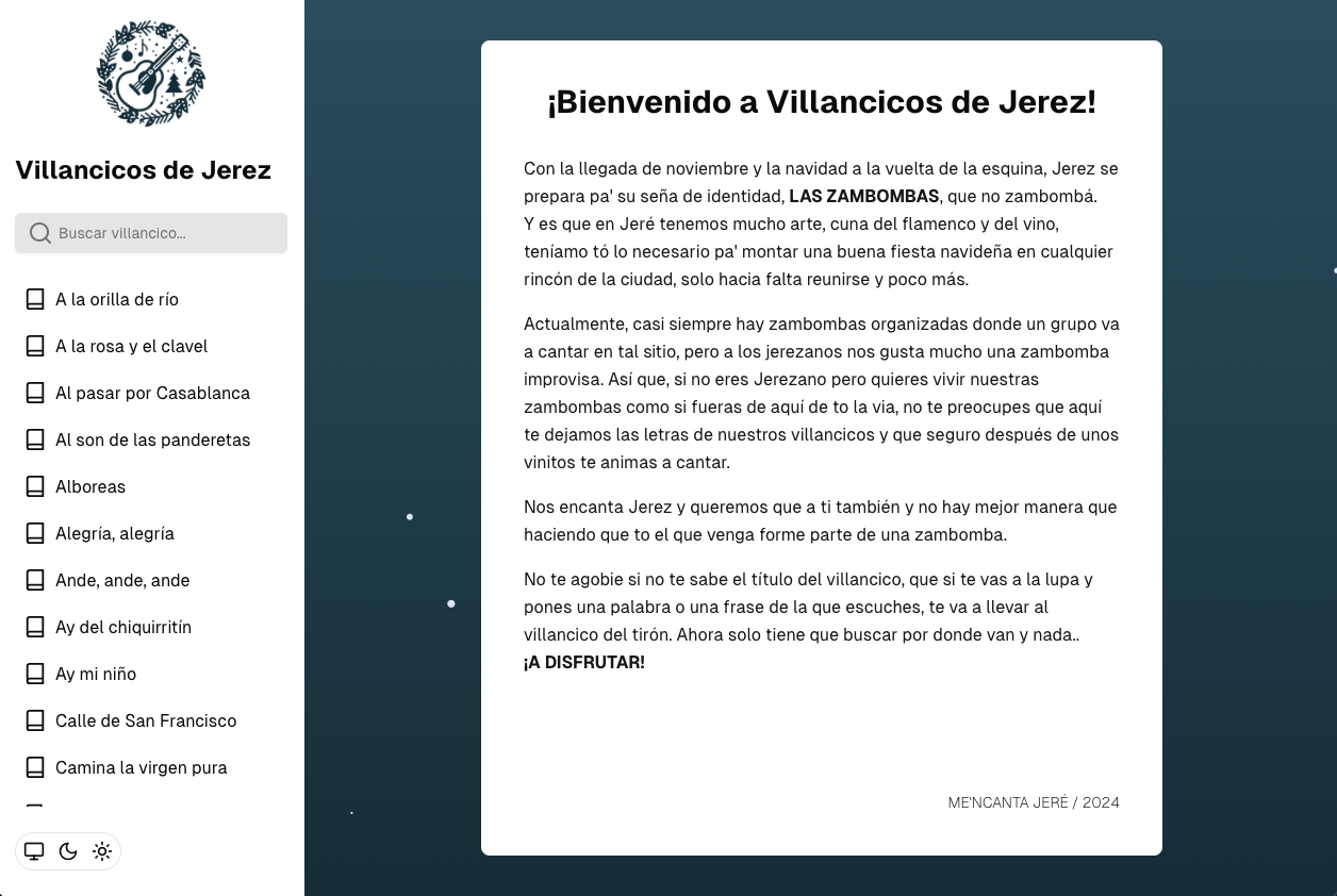 An image of the Villancicos de Jerez project.